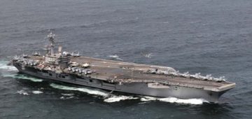 The USS George H.W. Bush during Ex Saxon Warrior off the UK. Photo: US Navy.